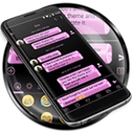 Logo of SMS Messages Metallic Pink android Application 