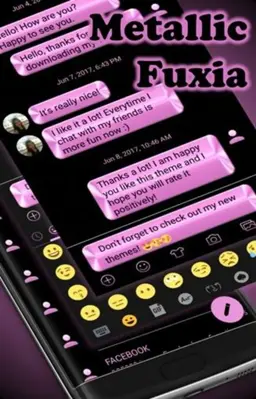 SMS Messages Metallic Pink android App screenshot 1