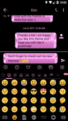 SMS Messages Metallic Pink android App screenshot 2